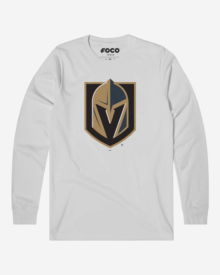 Vegas Golden Knights Primary Logo Long Sleeve T-Shirt FOCO White S - FOCO.com