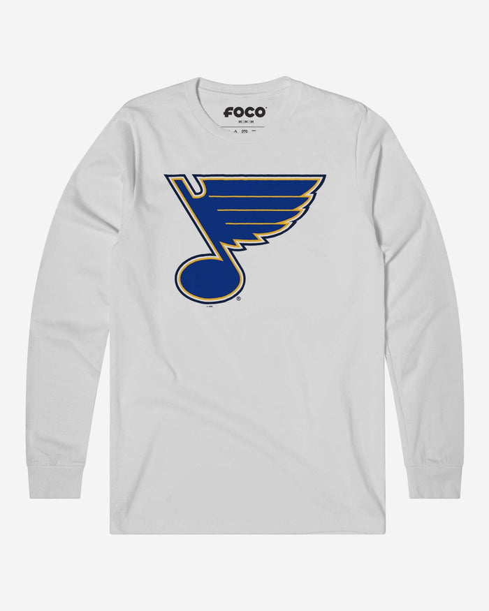 St Louis Blues Primary Logo Long Sleeve T-Shirt FOCO White S - FOCO.com