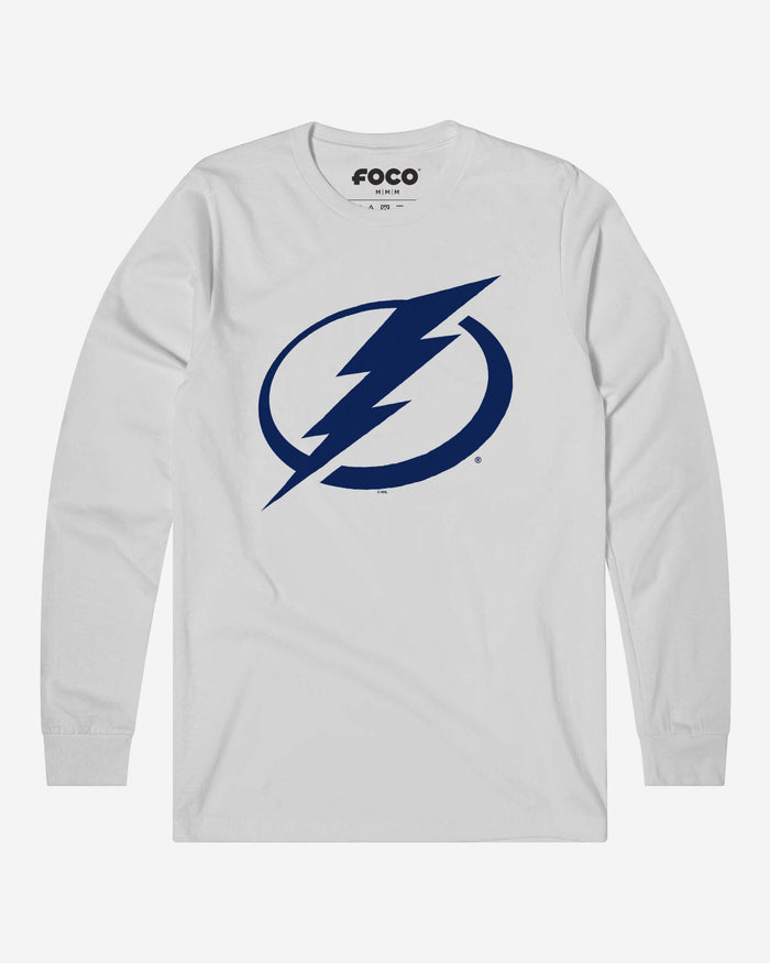 Tampa Bay Lightning Primary Logo Long Sleeve T-Shirt FOCO White S - FOCO.com