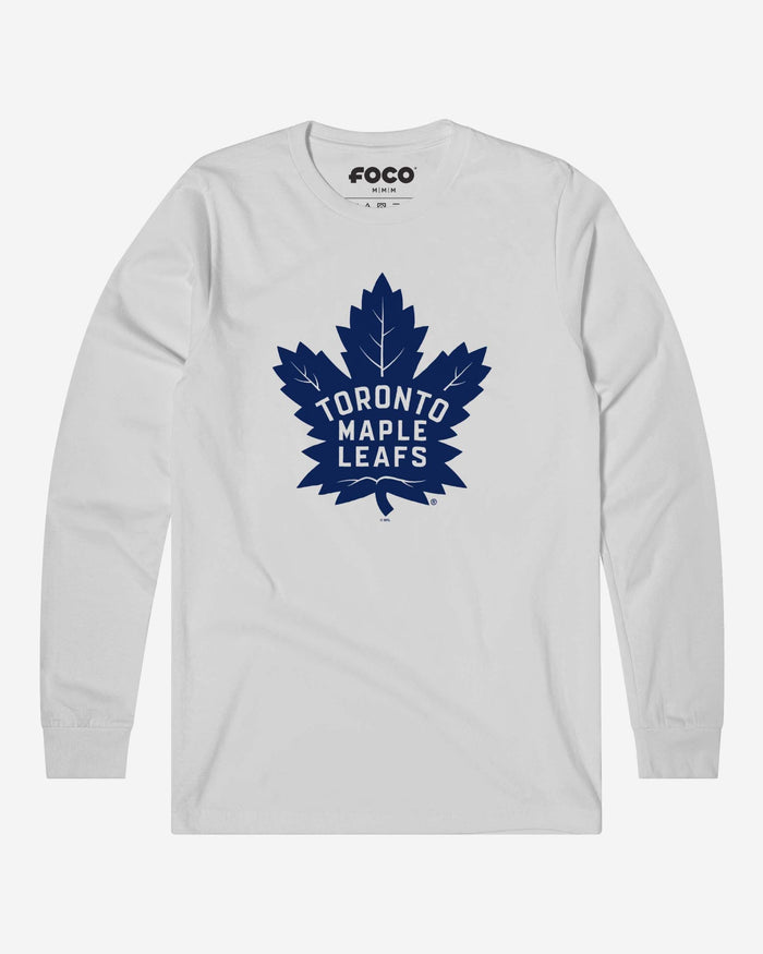 Toronto Maple Leafs Primary Logo Long Sleeve T-Shirt FOCO White S - FOCO.com