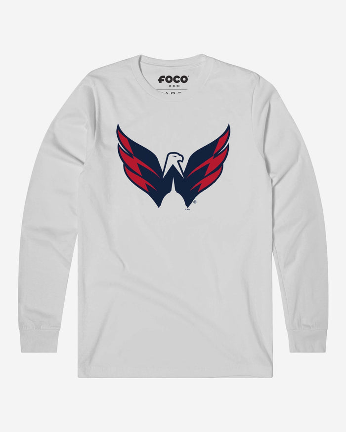 Washington Capitals Primary Logo Long Sleeve T-Shirt FOCO White S - FOCO.com