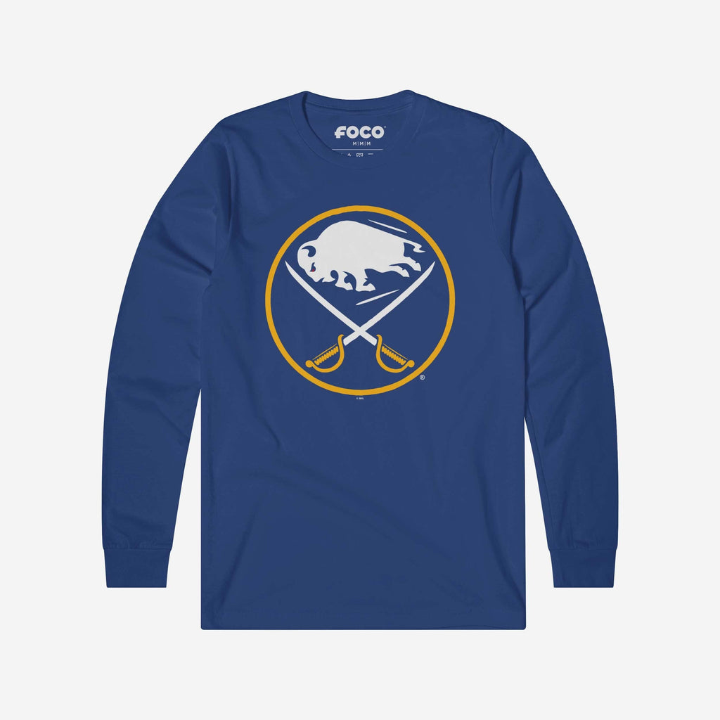 Buffalo Sabres Primary Logo Long Sleeve T-Shirt FOCO True Royal S - FOCO.com