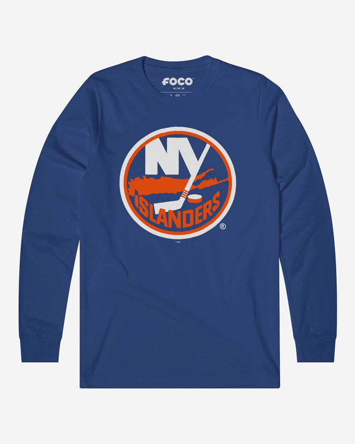 New York Islanders Primary Logo Long Sleeve T-Shirt FOCO True Royal S - FOCO.com