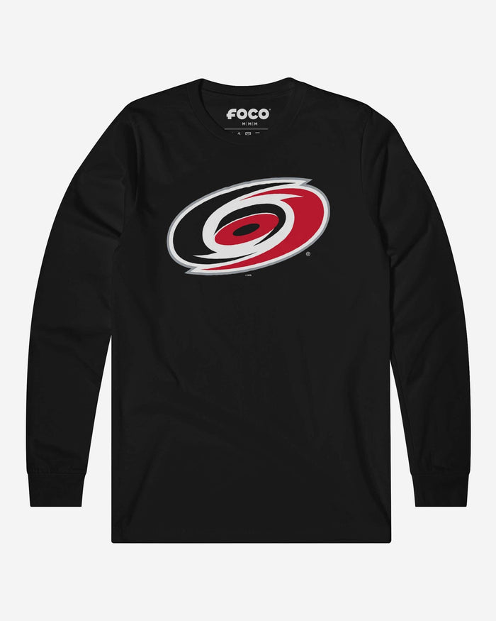 Carolina Hurricanes Primary Logo Long Sleeve T-Shirt FOCO Black S - FOCO.com