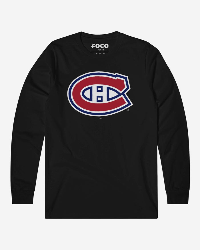 Montreal Canadiens Primary Logo Long Sleeve T-Shirt FOCO Black S - FOCO.com