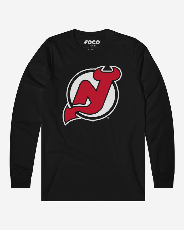 New Jersey Devils Primary Logo Long Sleeve T-Shirt FOCO Black S - FOCO.com