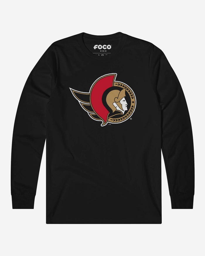 Ottawa Senators Primary Logo Long Sleeve T-Shirt FOCO Black S - FOCO.com