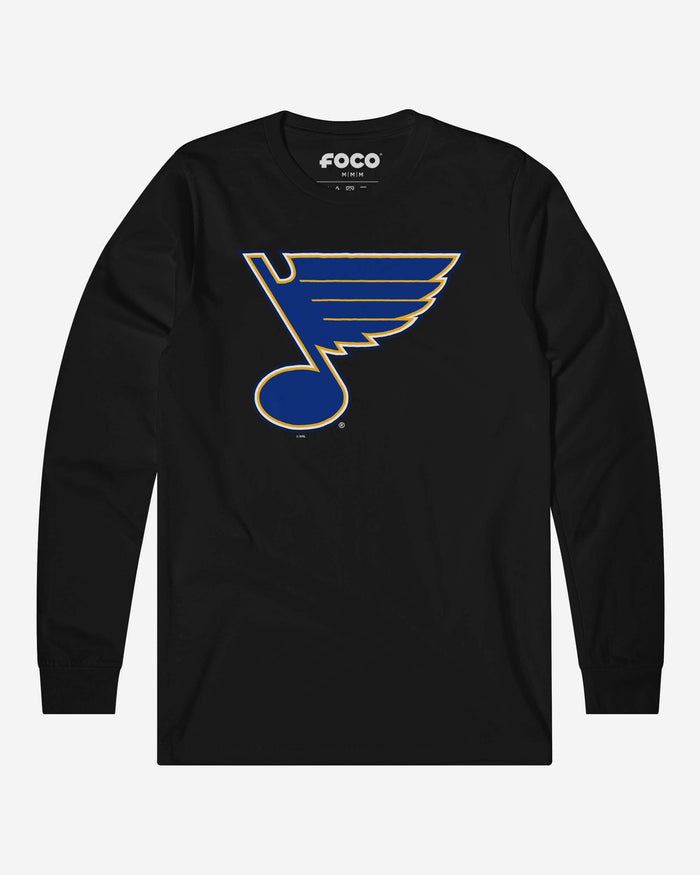 St Louis Blues Primary Logo Long Sleeve T-Shirt FOCO Black S - FOCO.com