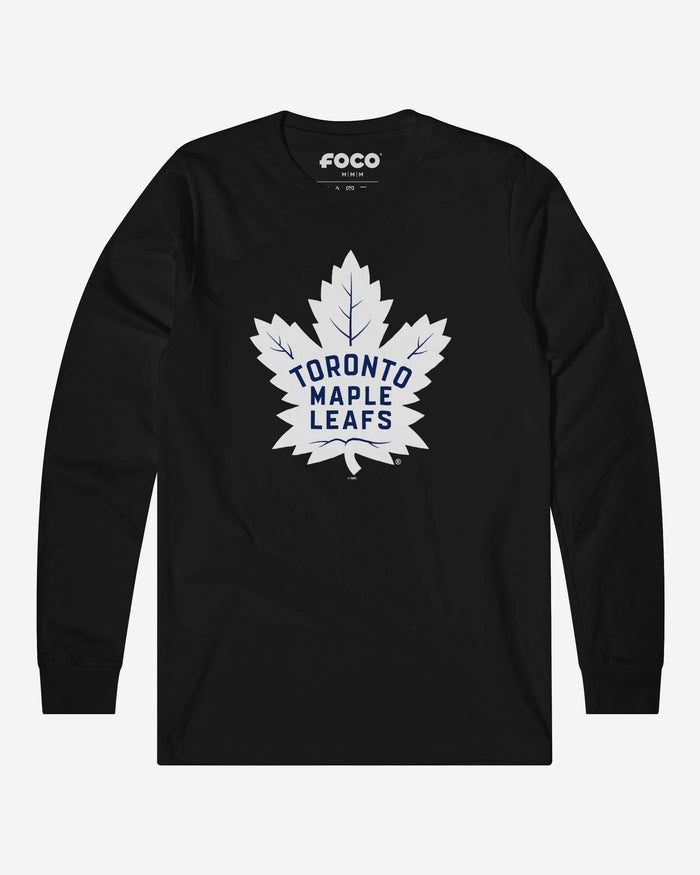 Toronto Maple Leafs Primary Logo Long Sleeve T-Shirt FOCO Black S - FOCO.com