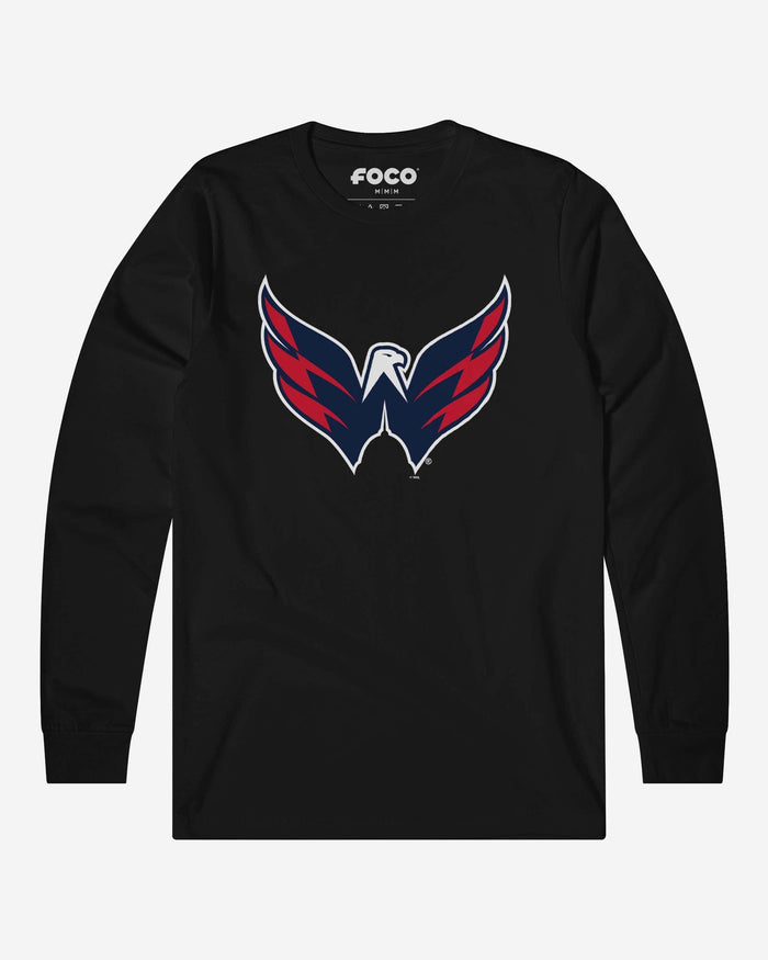 Washington Capitals Primary Logo Long Sleeve T-Shirt FOCO Black S - FOCO.com