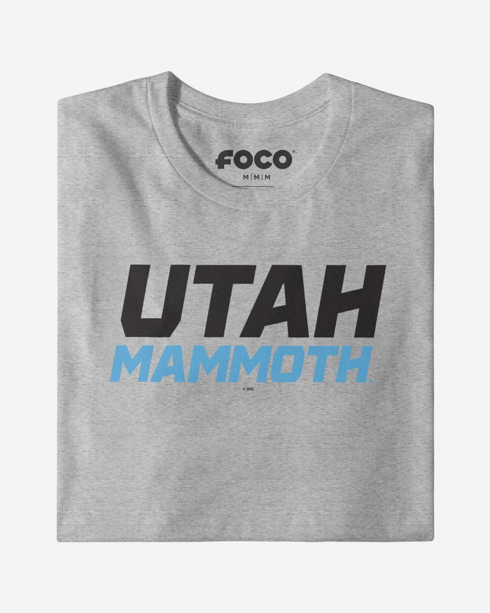 Utah Mammoth Wordmark Logo Long Sleeve T-Shirt FOCO Athletic Heather S - FOCO.com