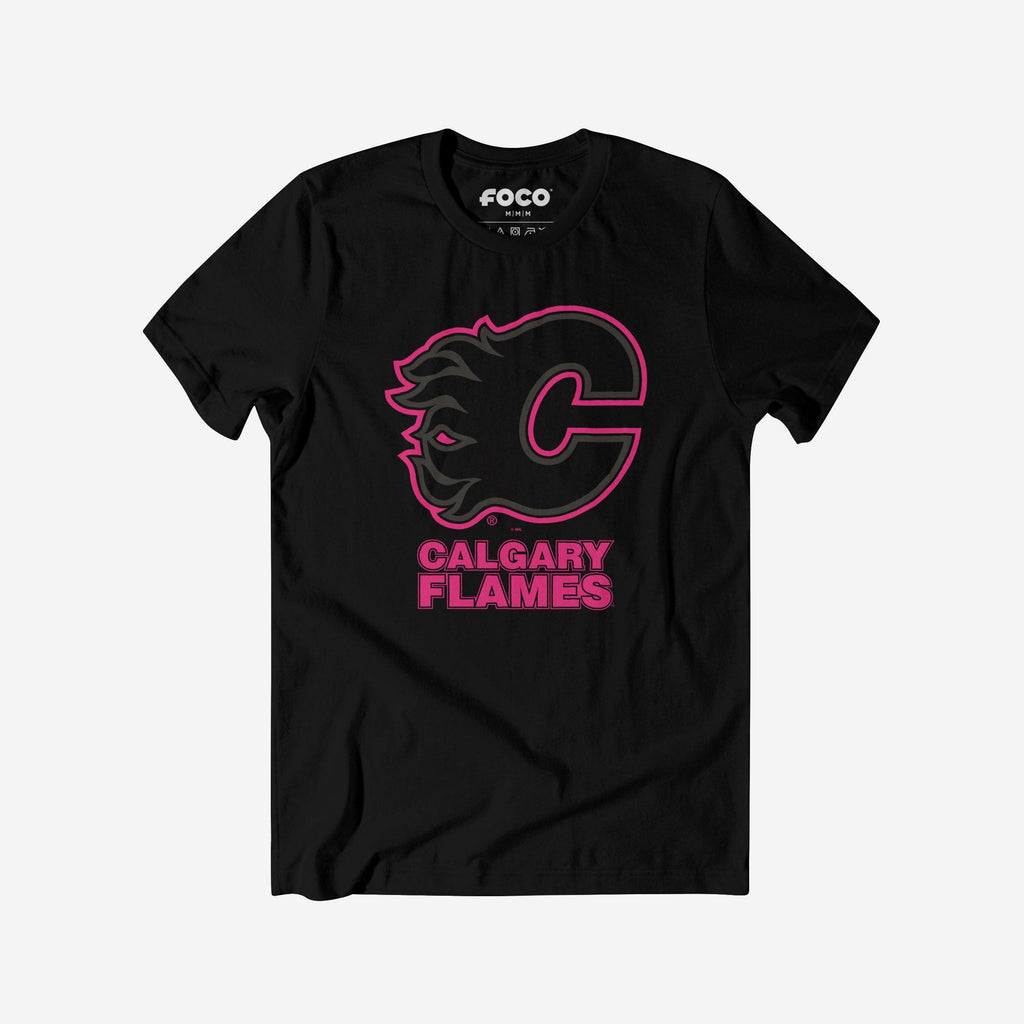 Calgary Flames Highlight Reel T-Shirt FOCO Black/Neon Pink S - FOCO.com