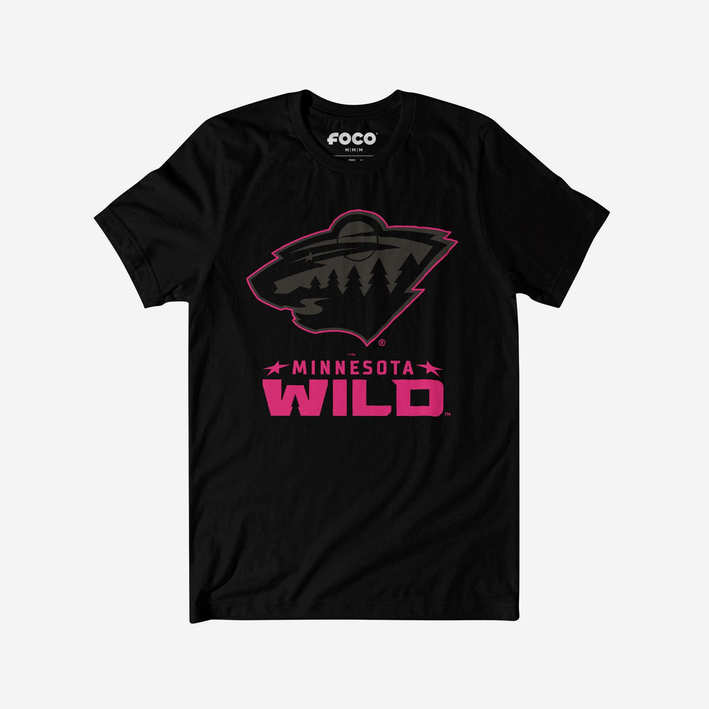 Minnesota Wild Highlight Reel T-Shirt FOCO Black/Neon Pink S - FOCO.com