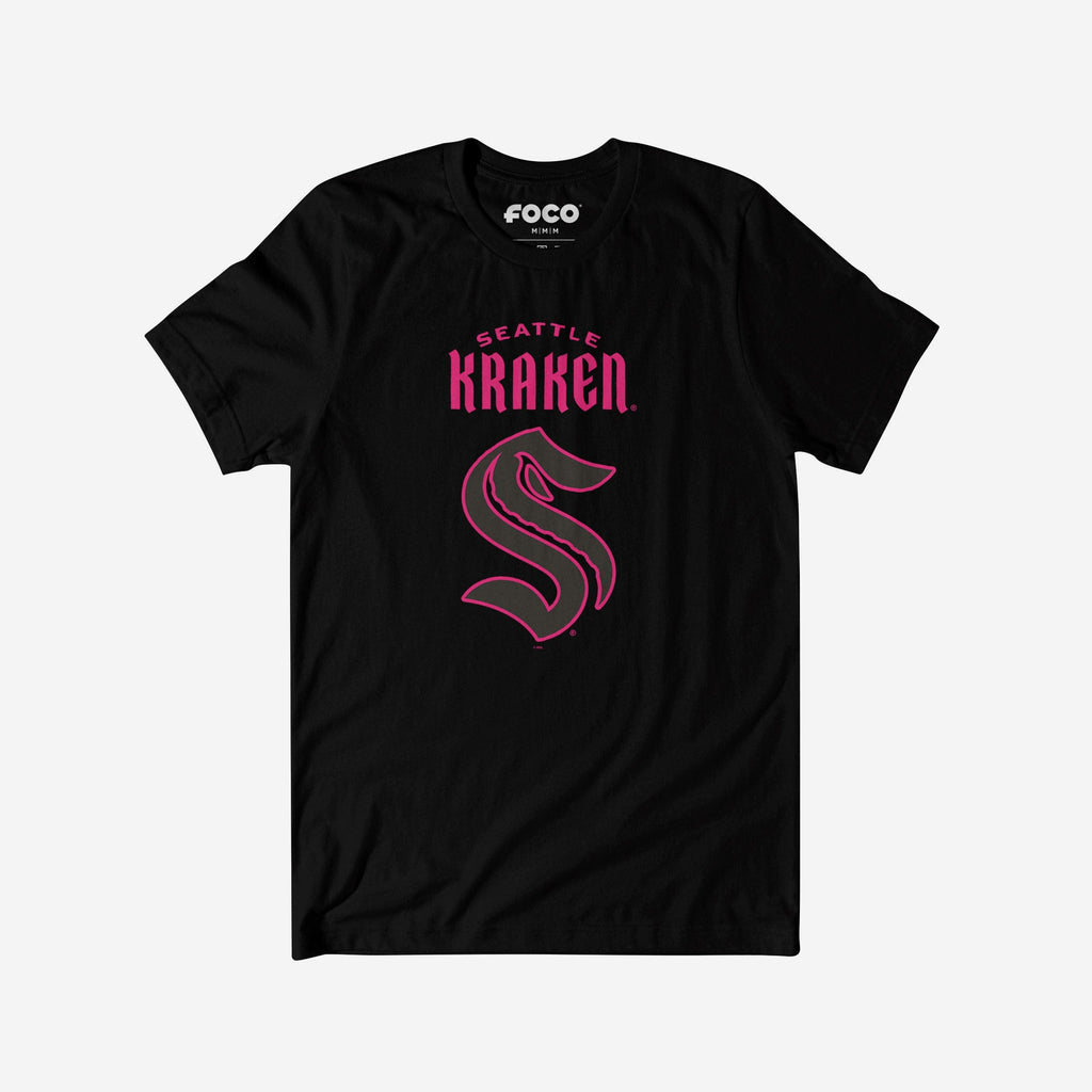 Seattle Kraken Highlight Reel T-Shirt FOCO Black/Neon Pink S - FOCO.com