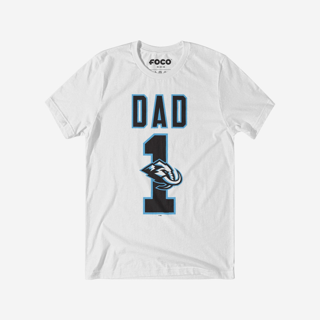 Utah Mammoth Number 1 Dad T-Shirt FOCO S - FOCO.com