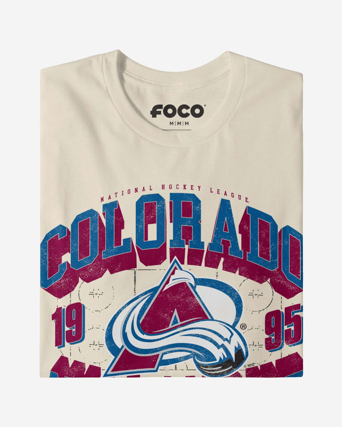 Colorado Avalanche Rink Arched Wordmark T-Shirt FOCO - FOCO.com