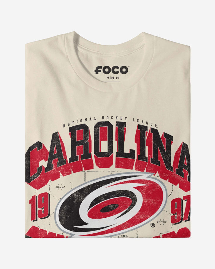 Carolina Hurricanes Rink Arched Wordmark T-Shirt FOCO - FOCO.com