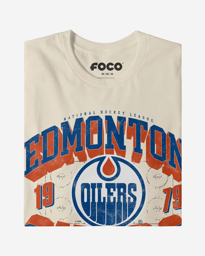 Edmonton Oilers Rink Arched Wordmark T-Shirt FOCO - FOCO.com