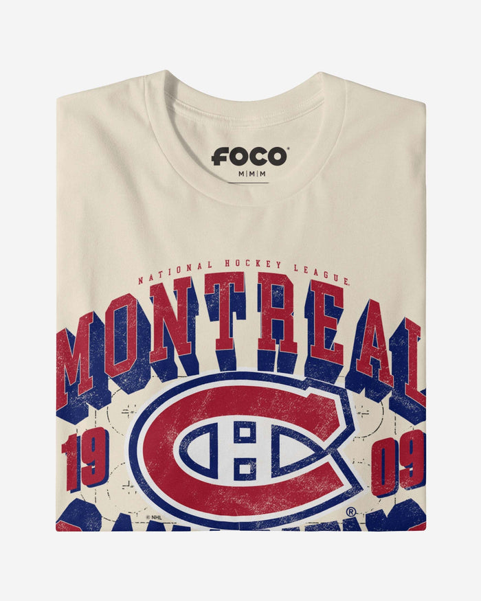 Montreal Canadiens Rink Arched Wordmark T-Shirt FOCO - FOCO.com