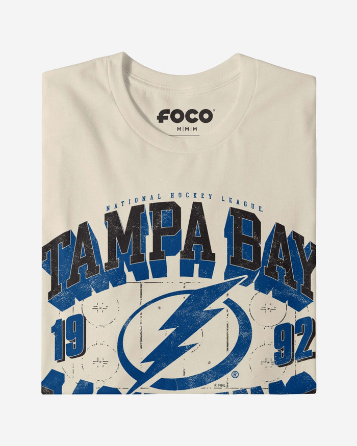 Tampa Bay Lightning Rink Arched Wordmark T-Shirt FOCO - FOCO.com