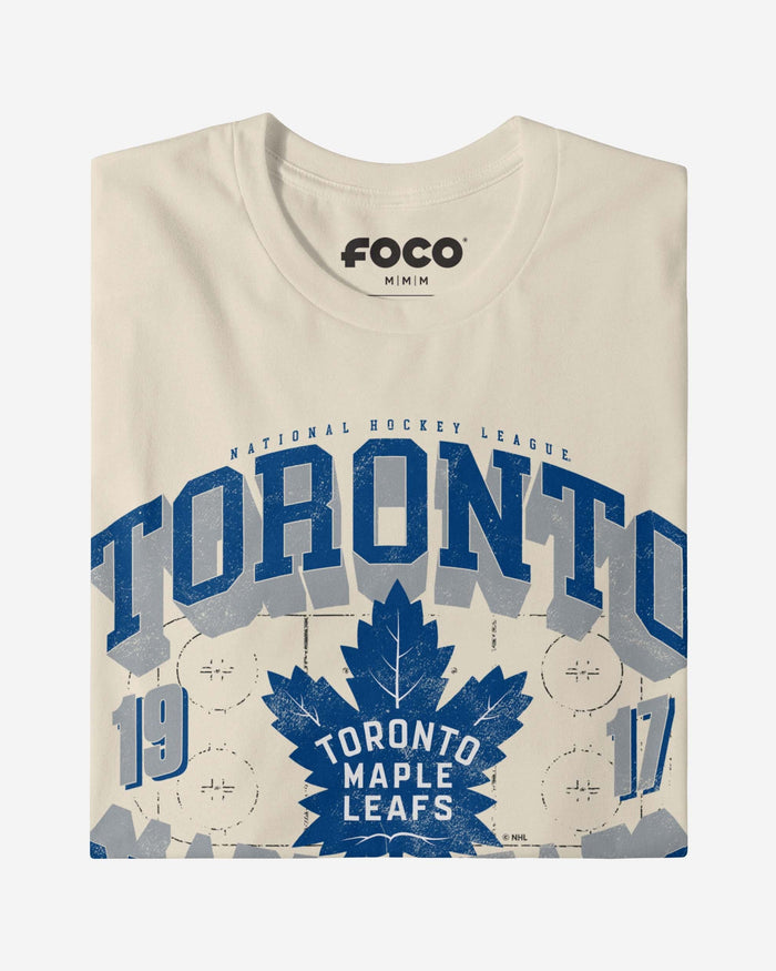 Toronto Maple Leafs Rink Arched Wordmark T-Shirt FOCO - FOCO.com