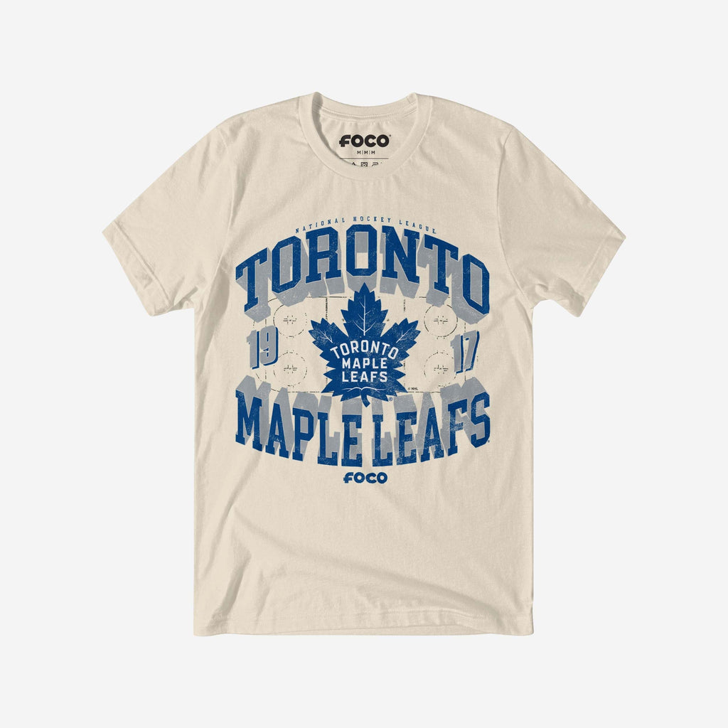 Toronto Maple Leafs Rink Arched Wordmark T-Shirt FOCO S - FOCO.com