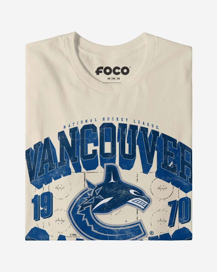 Vancouver Canucks Rink Arched Wordmark T-Shirt FOCO - FOCO.com