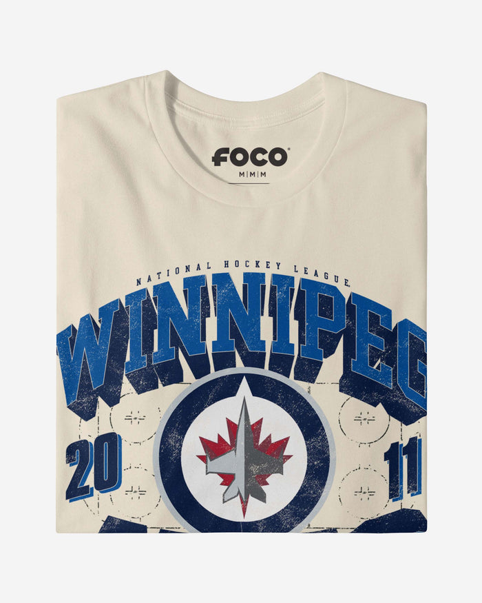 Winnipeg Jets Rink Arched Wordmark T-Shirt FOCO - FOCO.com