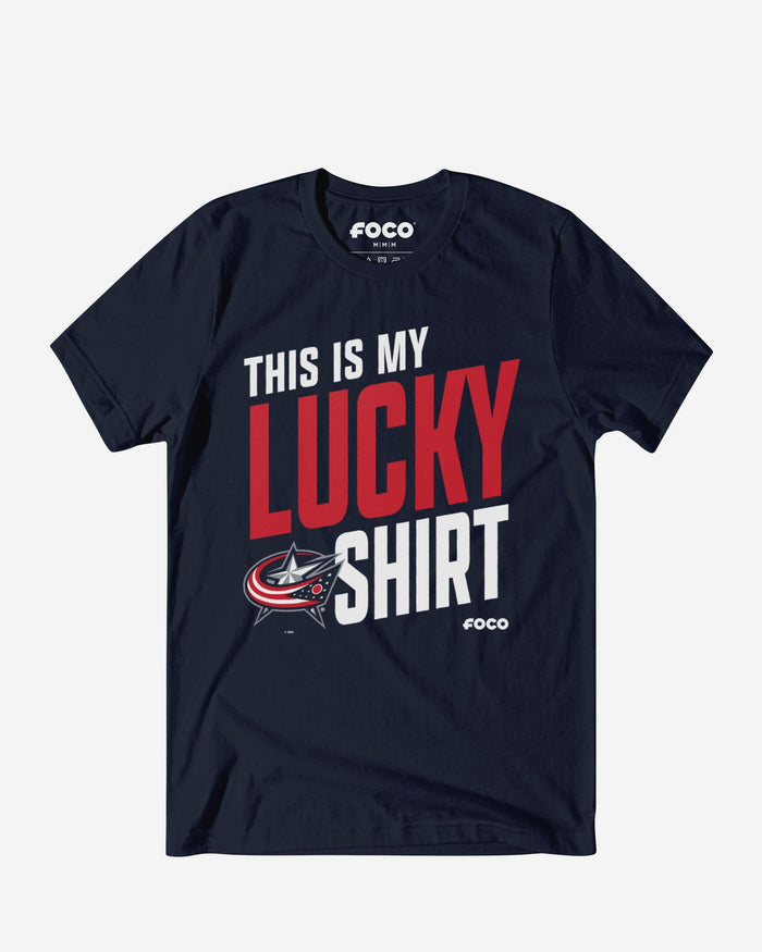 Columbus Blue Jackets This Is My Lucky T-Shirt FOCO S - FOCO.com