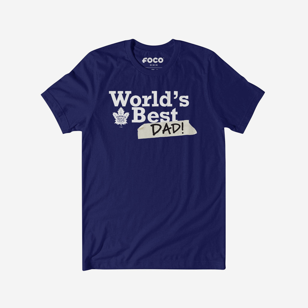 Toronto Maple Leafs World's Best Dad T-Shirt FOCO S - FOCO.com