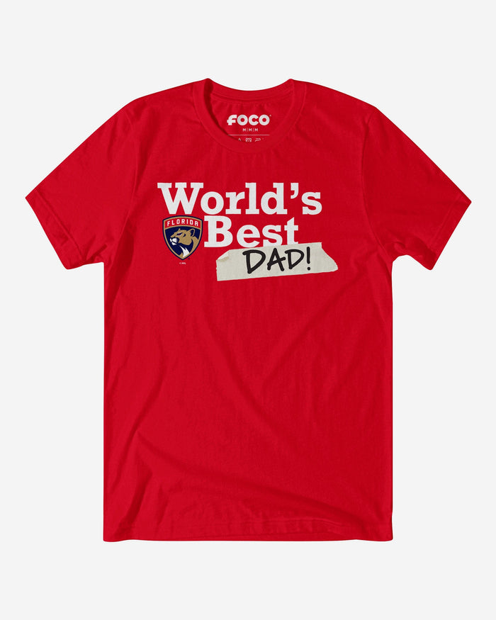 Florida Panthers World's Best Dad T-Shirt FOCO S - FOCO.com