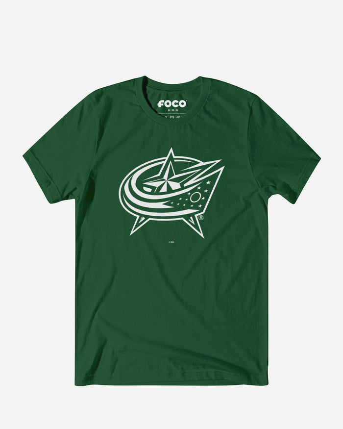 Columbus Blue Jackets White Logo T-Shirt FOCO S - FOCO.com