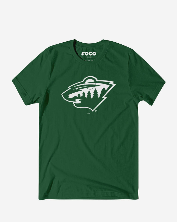 Minnesota Wild White Logo T-Shirt FOCO S - FOCO.com