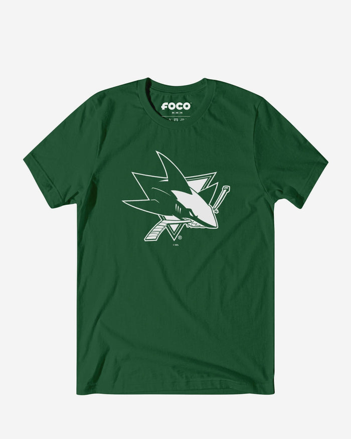 San Jose Sharks White Logo T-Shirt FOCO S - FOCO.com