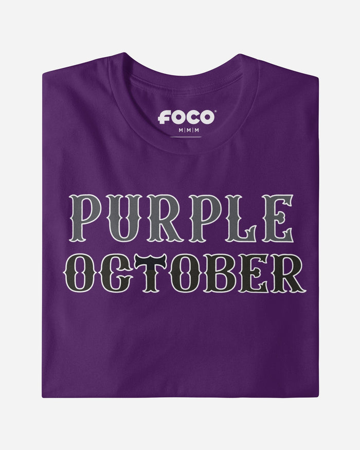 New York Purple October T-Shirt FOCO - FOCO.com