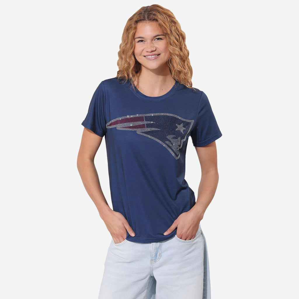 New England Patriots Rhinestone Tunic Top FOCO S - FOCO.com