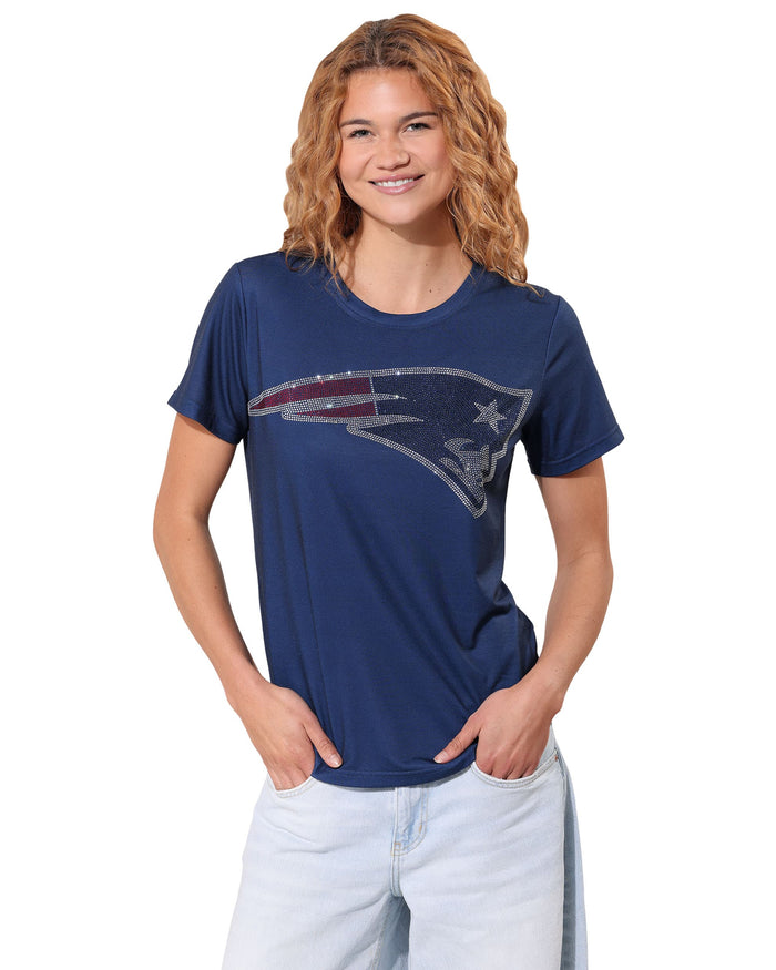New England Patriots Rhinestone Tunic Top