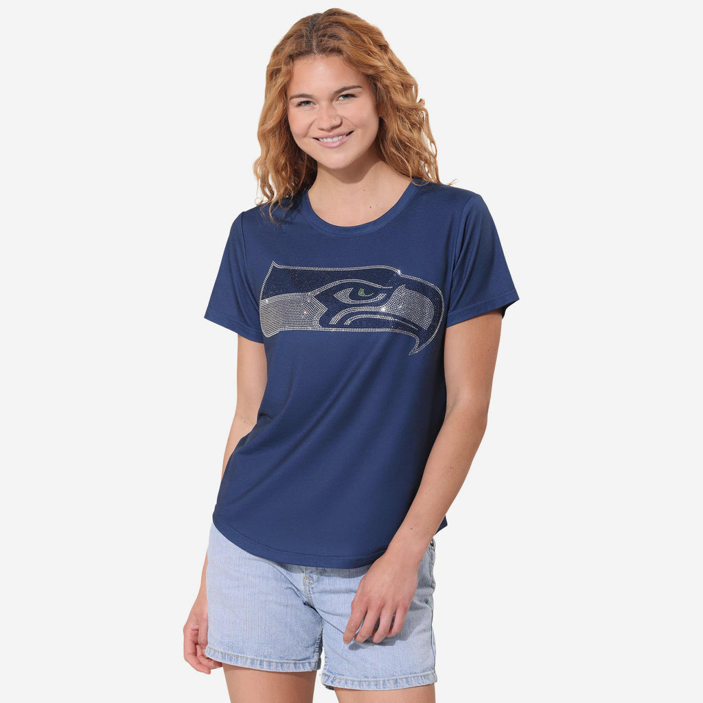 Seattle Seahawks Rhinestone Tunic Top FOCO S - FOCO.com
