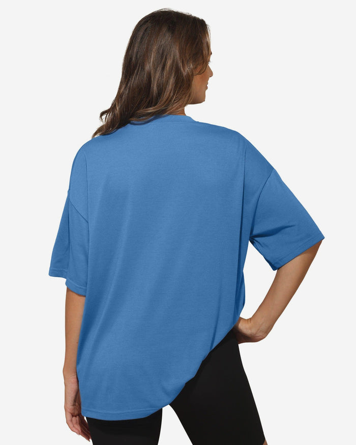 Detroit Lions Womens Rhinestone Logo Oversized T-Shirt FOCO S - FOCO.com