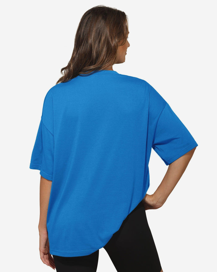 Detroit Lions Womens Rhinestone Logo Oversized T-Shirt FOCO S - FOCO.com