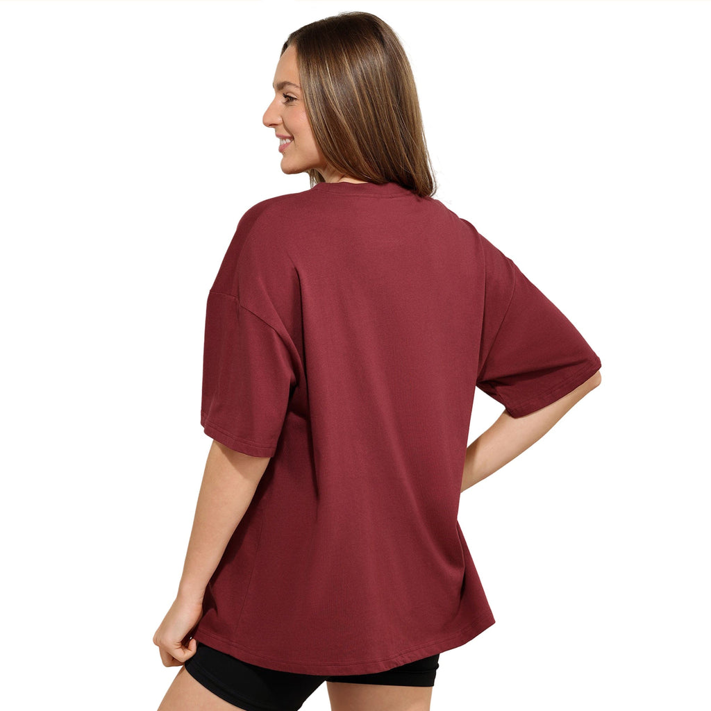 Washington Commanders Womens Rhinestone Logo Oversized T-Shirt FOCO
