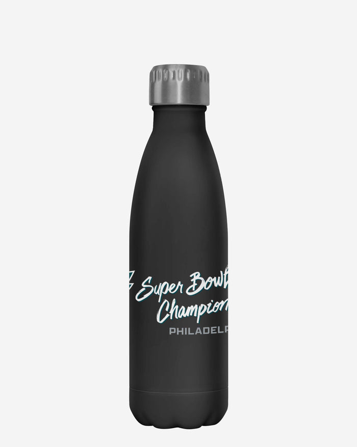 Philadelphia Eagles Super Bowl LIX Champions Black 17 oz Stainless Steel Bottle FOCO - FOCO.com