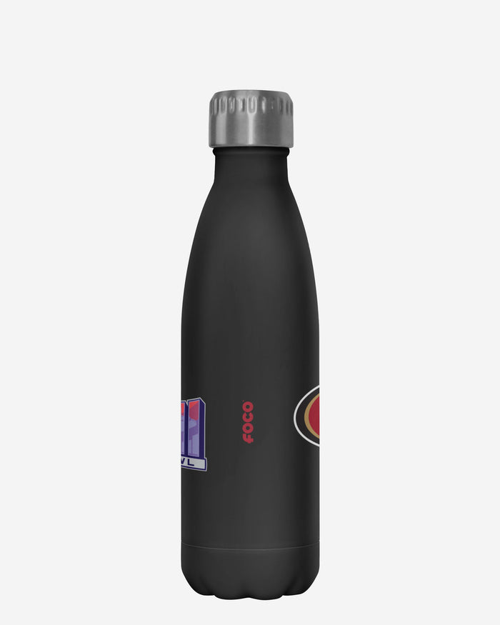 San Francisco 49ers Super Bowl LVIII Black 17 oz Stainless Steel Bottle FOCO - FOCO.com