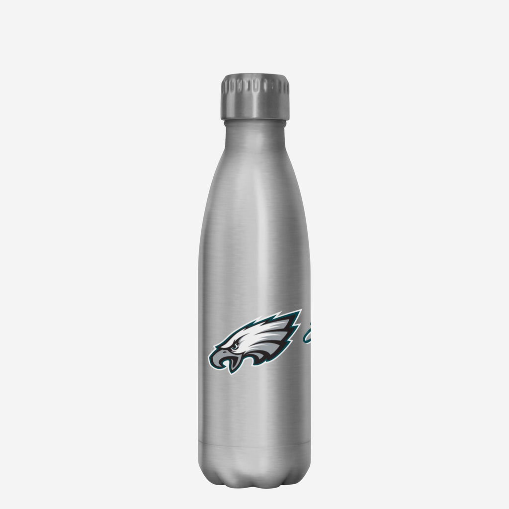 Philadelphia Eagles Super Bowl LIX Champions Silver 17 oz Stainless Steel Bottle FOCO - FOCO.com