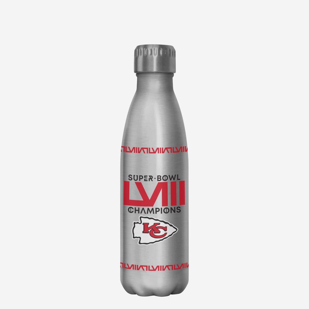 Kansas City Chiefs Super Bowl LVIII Champions Silver Diamond 17 oz Stainless Steel Bottle FOCO - FOCO.com