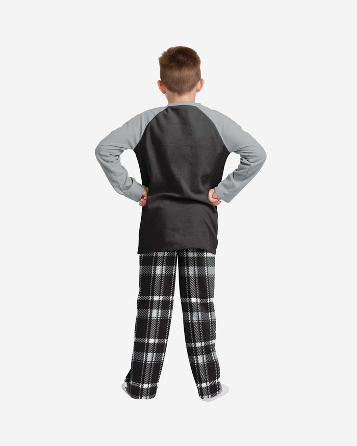 Las Vegas Raiders Youth Plaid Family Holiday Pajamas FOCO - FOCO.com