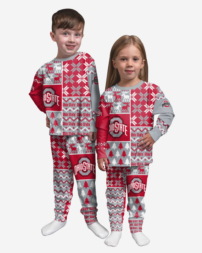 Ohio State Buckeyes Toddler Busy Block Family Holiday Pajamas FOCO 2T - FOCO.com