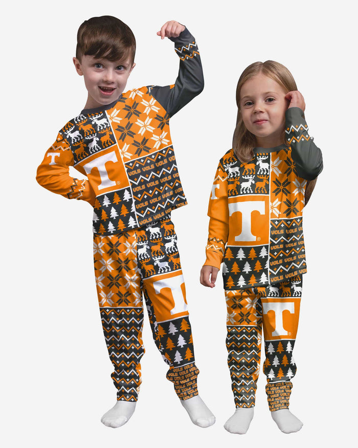 Tennessee Volunteers Toddler Busy Block Family Holiday Pajamas FOCO 2T - FOCO.com