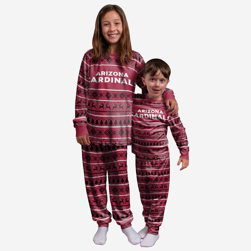 Arizona Cardinals Youth Family Holiday Pajamas FOCO 8 (S) - FOCO.com