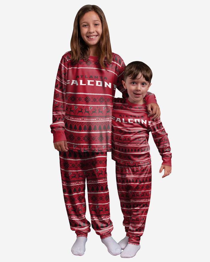 Atlanta Falcons Youth Family Holiday Pajamas FOCO 4 - FOCO.com